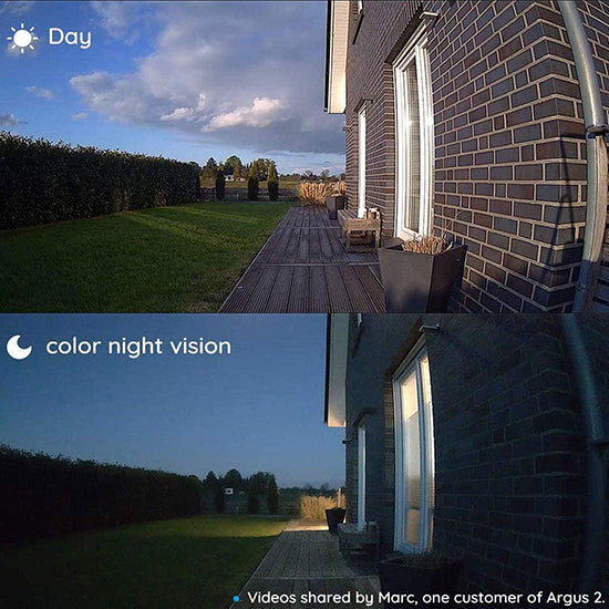 REOLINK argus 2 with solar panel box pack Outdoor Security Camera Wireless, Rechargeable Battery, 1080P Video, Night Vision, Motion Detection, 2-Way Talk, Waterproof