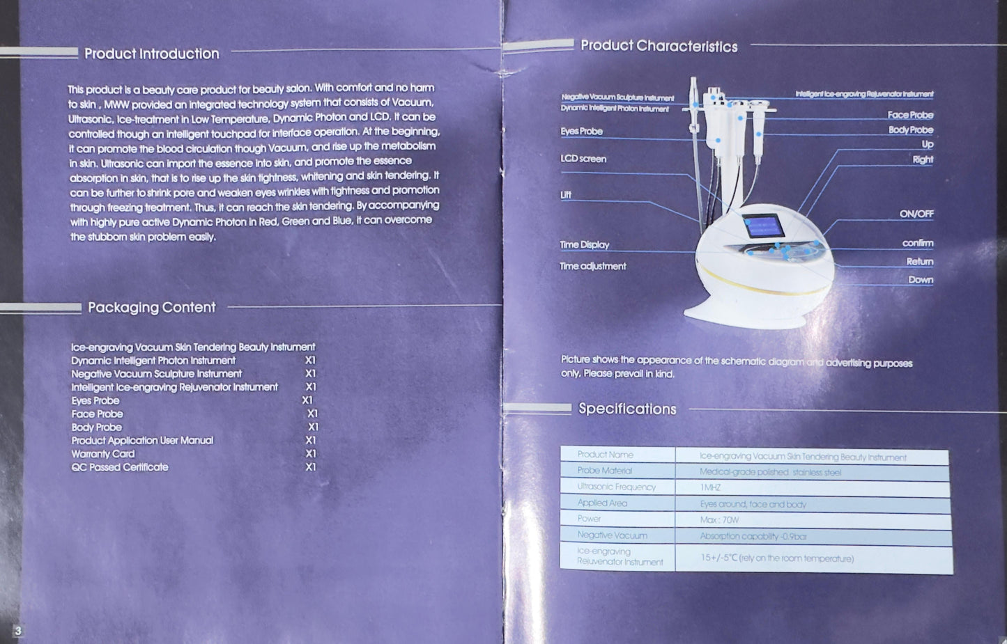 Ice Engraving Vacuum UB-300 - Advanced Skin Rejuvenation & Anti-Aging Beauty Tool with Vacuum Technology