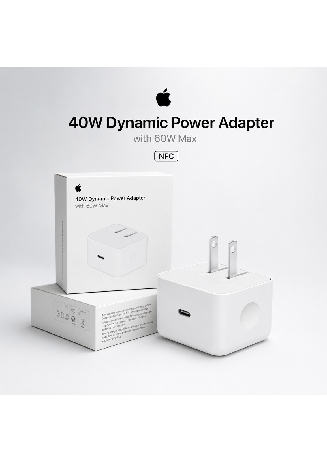 40W USB-C Fast Charger Power Adapter with 60W Max Output | Compact Wall Charger | Fast Charging