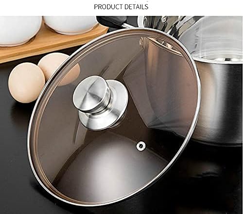 304 Durable Stainless Steel Pan 18CM Nonstick Cooking Pot for Kit Pots and Pans Cookware Milk Pot Saucepan for Induction Cooker Gas Stove
