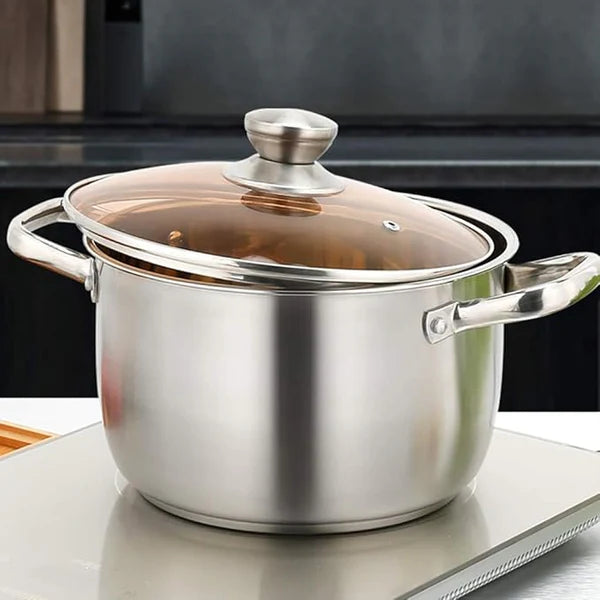 Deal 5 Pack of 3 (6 liter Stock Pot + 5 liter Stock Pot + 2.1 liter Milk Pot )