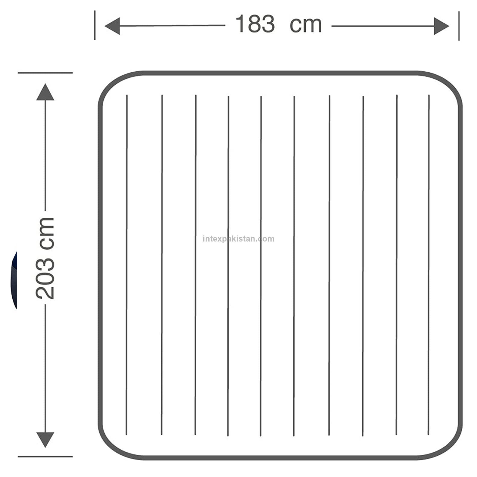 INTEX Air Bed ( 72"x80"x10" ) Classic Downy Airbed Dura Beam Standard With Fiber-Tech™️Technology