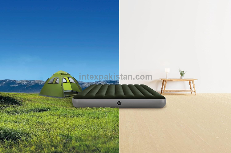 INTEX Air Bed (60"x80"x10") Queen Size Prestige Downy Mattress Dura Beam Standard With Fiber-Tech