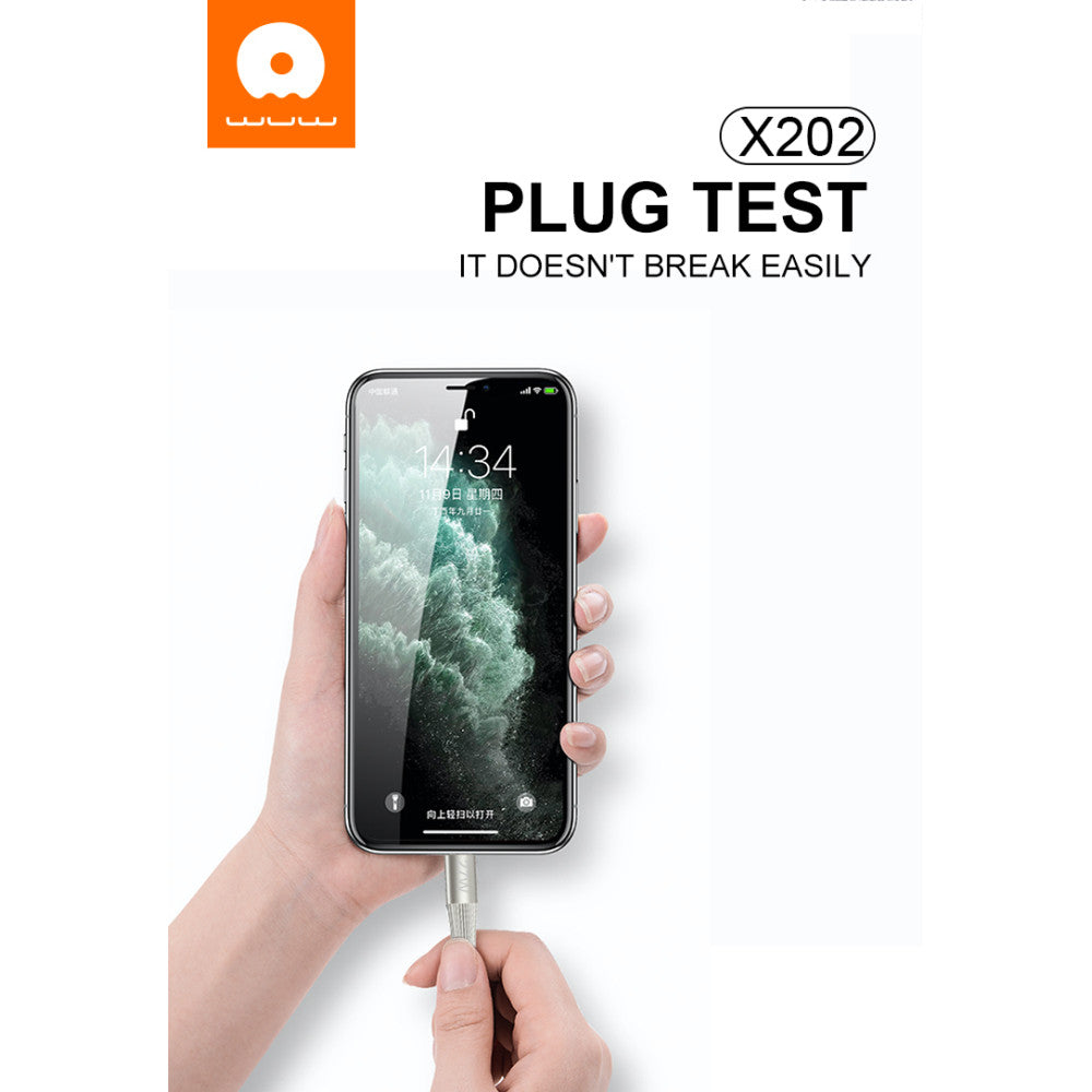 “WUW X-202 | 27W PD Fast Charging Cable – USB-C to Lightning for iPhone”