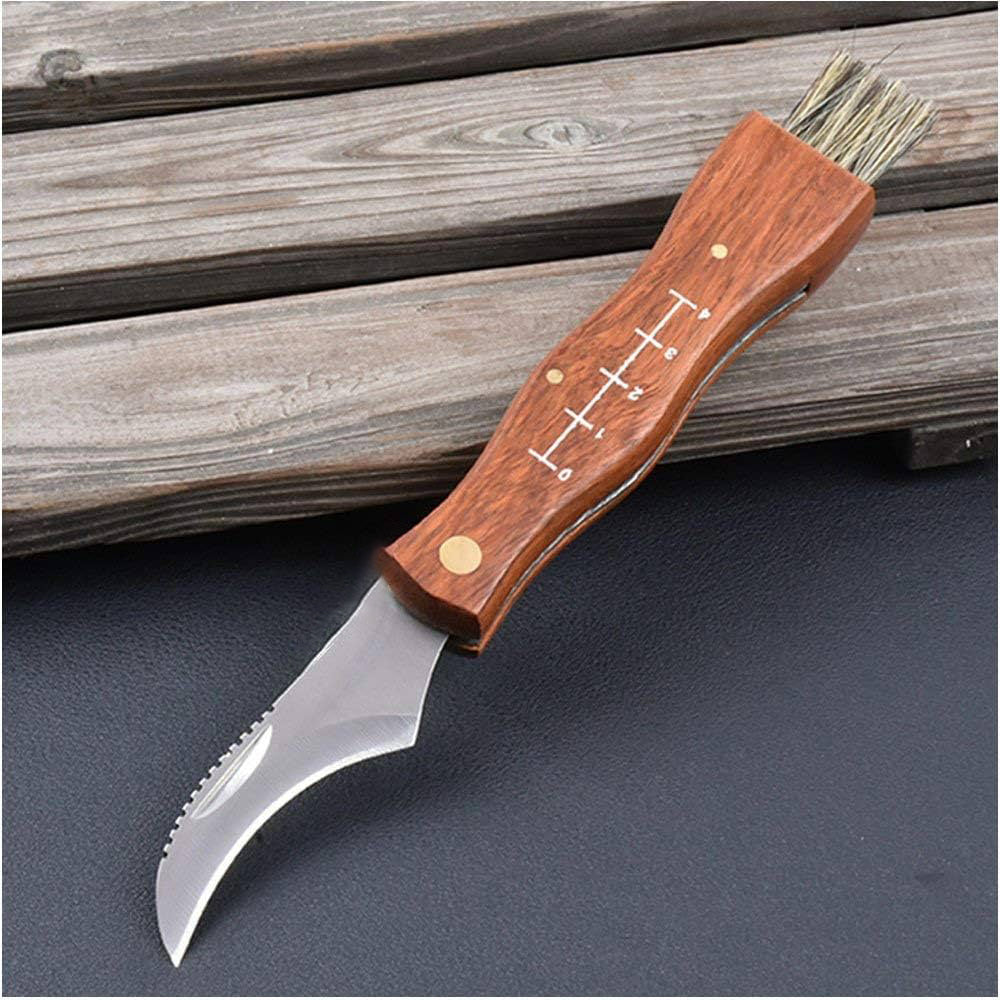Mushroom Folding Knife Natural Wood Handle knife