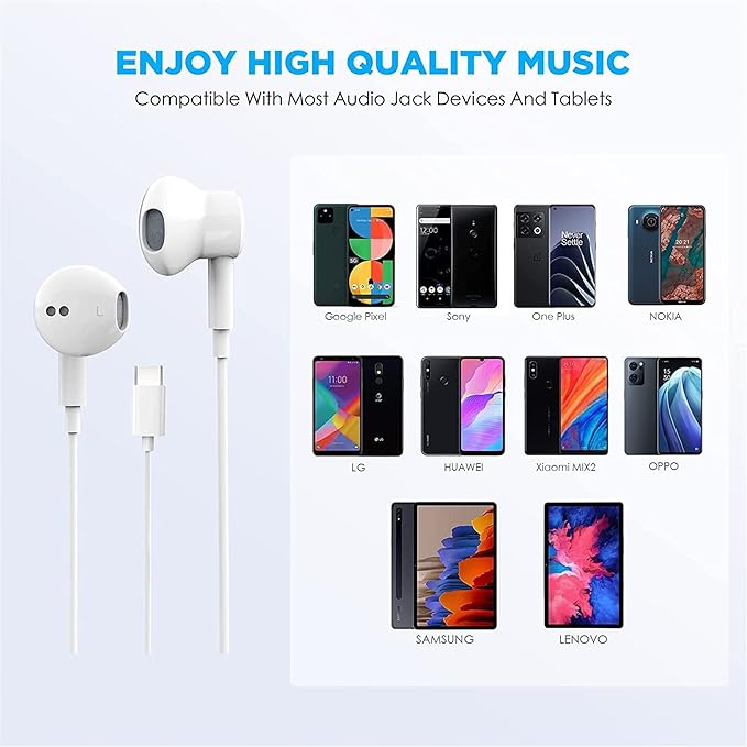 Hand-free Type-C Wired Earphones