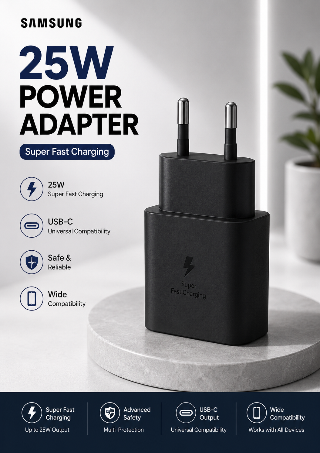 Samsung 25W USB-C Super Fast Charging Power Adapter