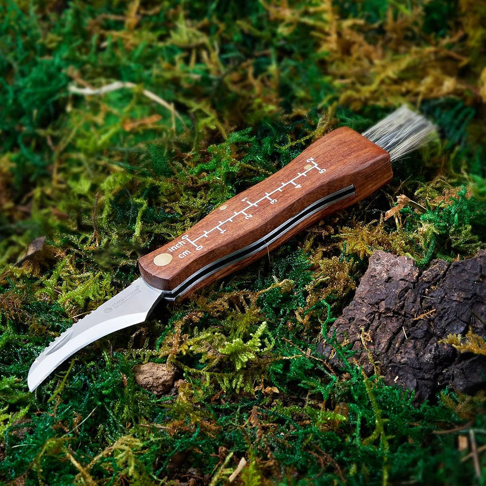 Mushroom Folding Knife Natural Wood Handle knife