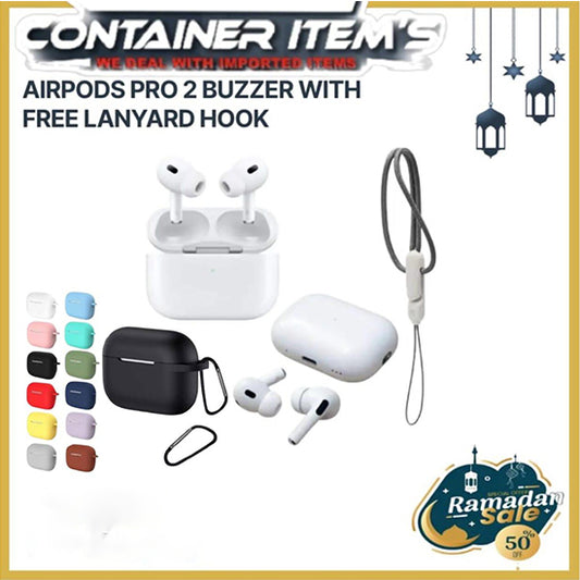 AirPods Pro 2nd Gen USB-C Pods With Case & Lanyard ( white & Black )
