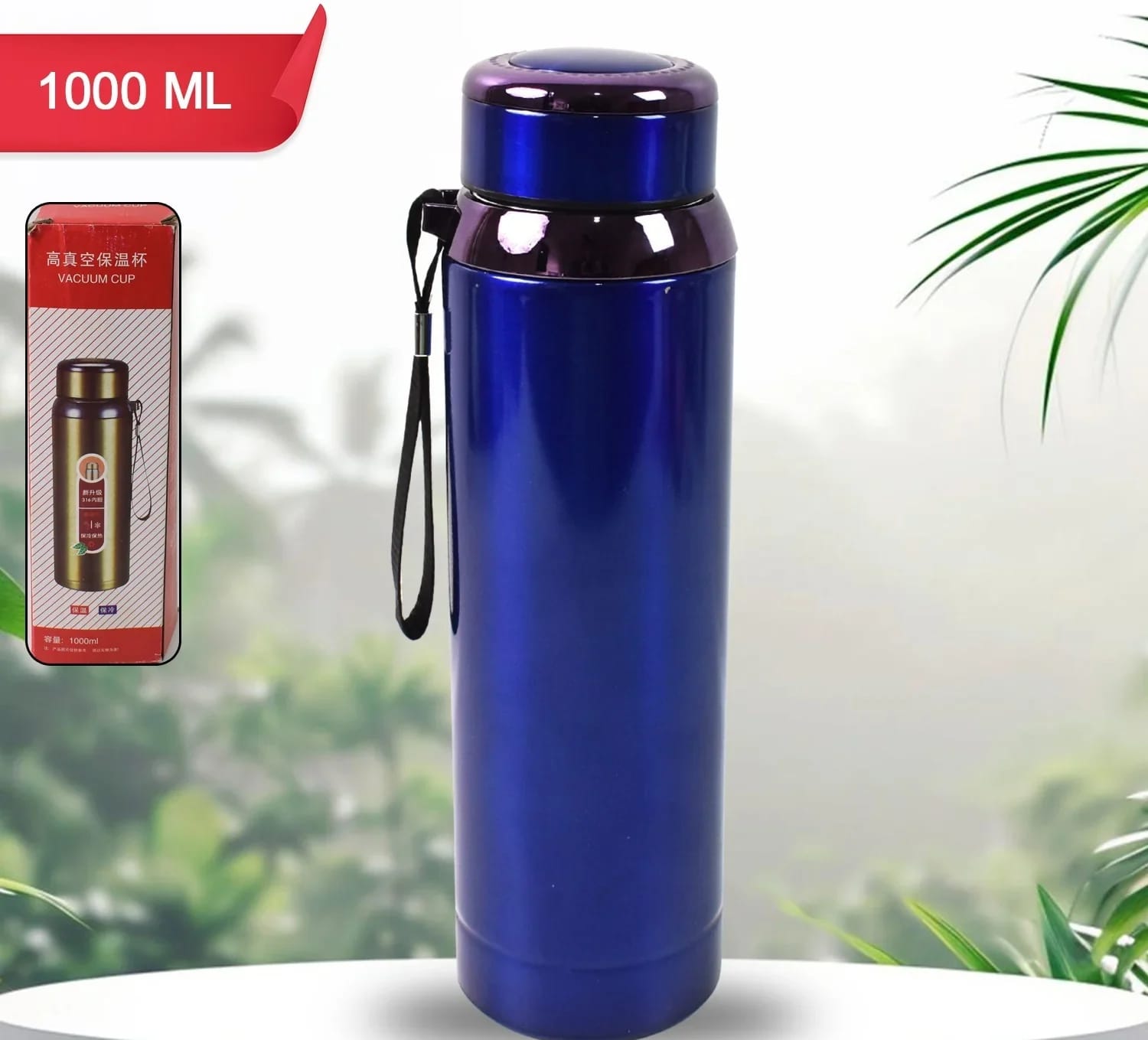 Stainless Steel Vacuum Flask 316 Grade 1000ml – Sports Water Bottle 1 litre – Hot and Cold Thermos