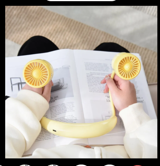 Neck Portable No Bladeless Hanging Neck Rechargeable Air Cooler 3 Speed Mini Summer Sport Fan