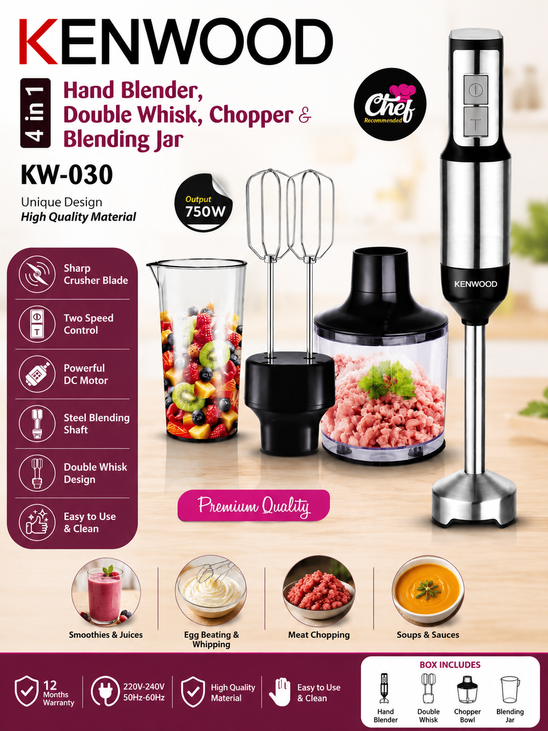 KENWOOD 4 in 1 Hand Blender