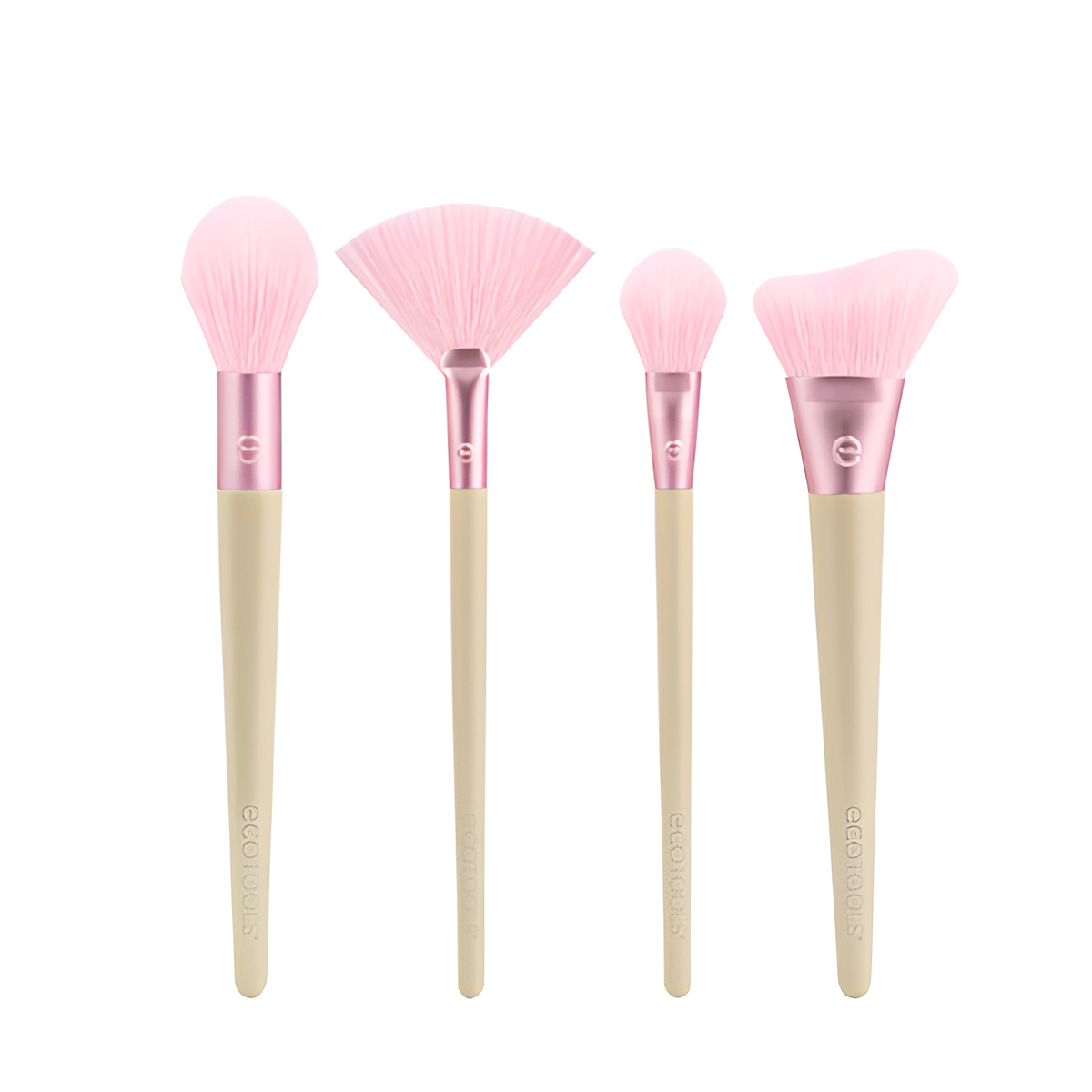 EcoTools 3217 Elements Wind-Kissed Finish Kit - 4-Piece Brush Set for Sculpted Glow & Natural Flush