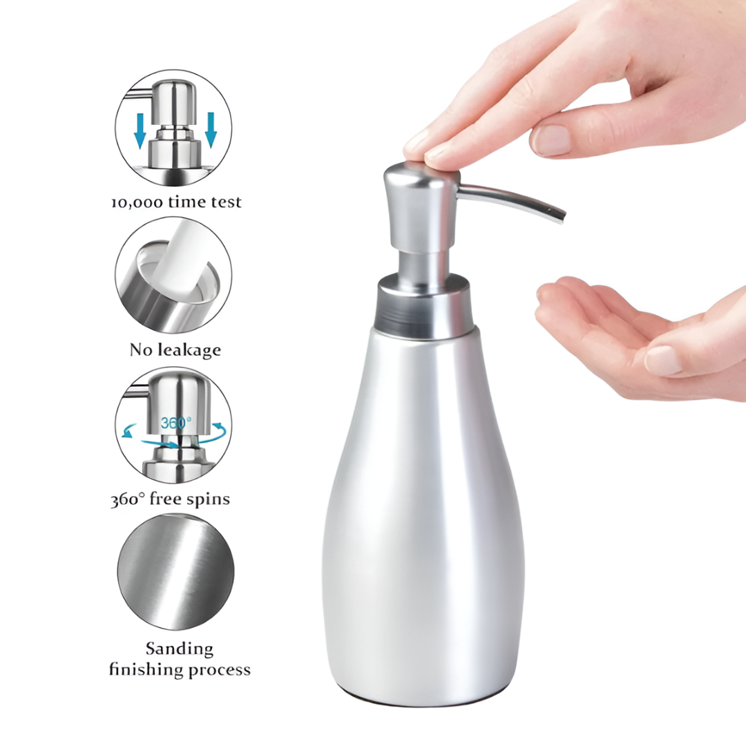 Premium Stainless Steel Soap Dispenser – Rustproof, Refillable & Sleek Design