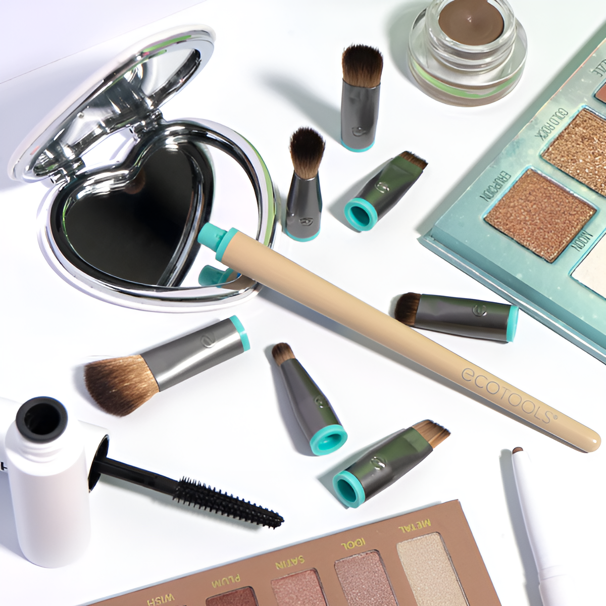 EcoTools 3137 Interchangeables Total Renewal Eye Kit – 7-Piece Customizable Brush Set for Precision Eye Makeup