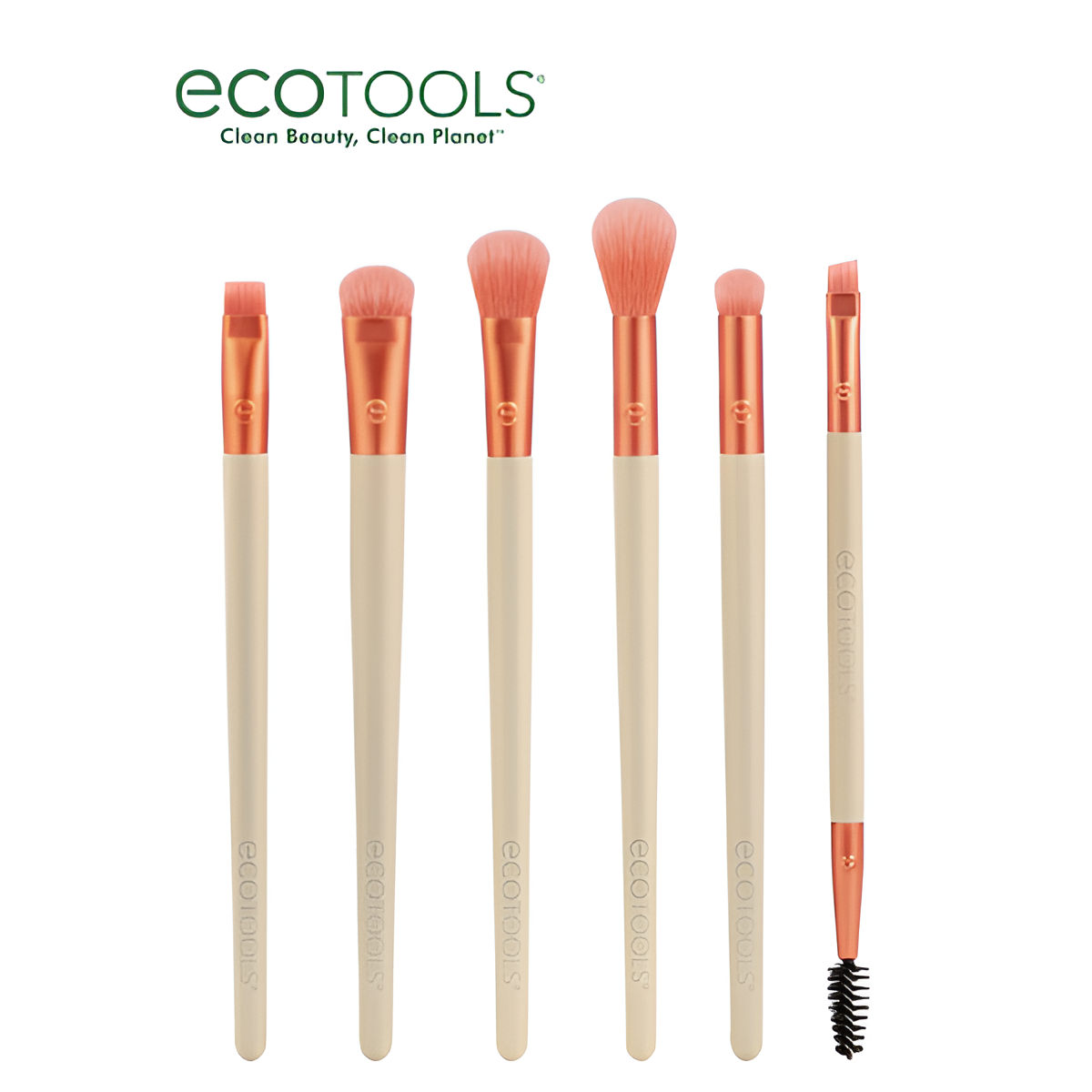 EcoTools 3219 Elements Fiery Eyes Kit - 5-Piece Brush Set for Bold, Smoky Eye Looks with Precision