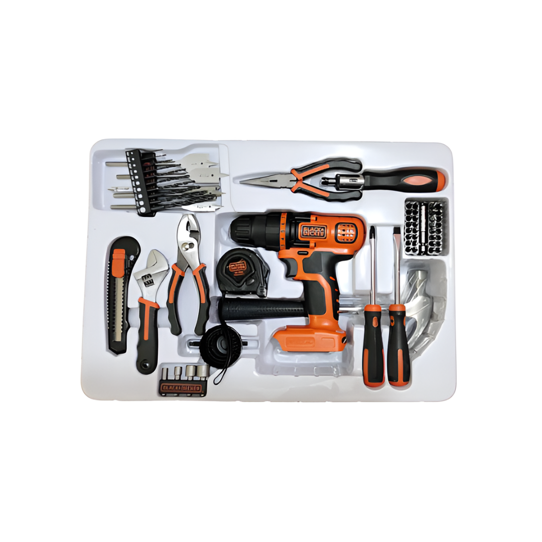 BLACK + DECKER Original Cordless 20 Volt Drill Machine With tools  set cash on delivery available all over Pakistan