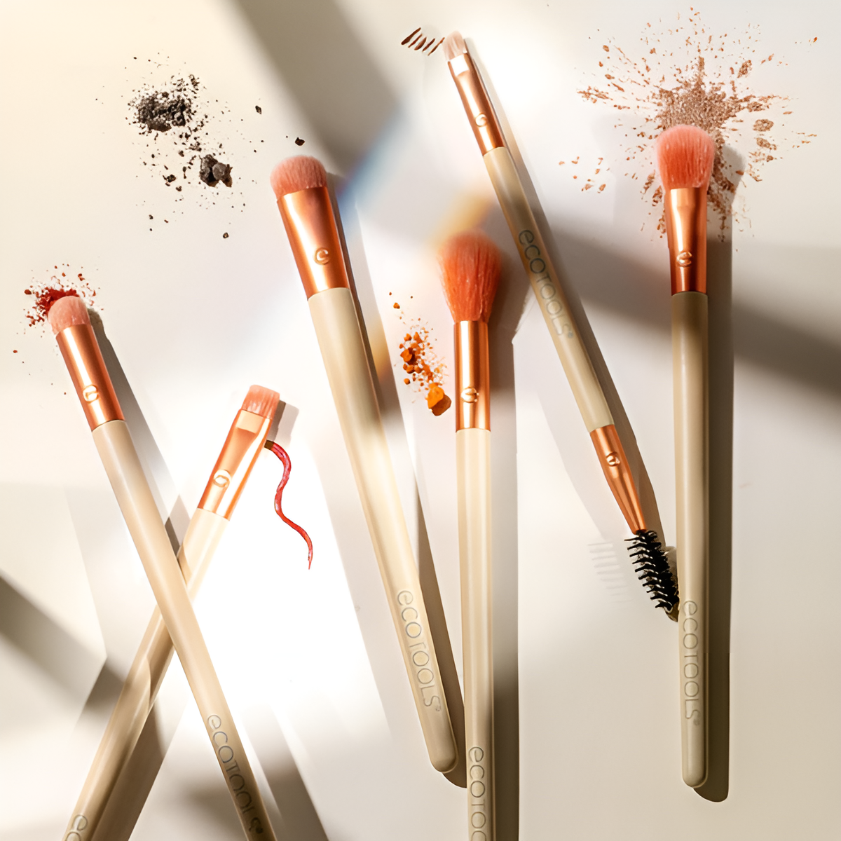 EcoTools 3219 Elements Fiery Eyes Kit - 5-Piece Brush Set for Bold, Smoky Eye Looks with Precision