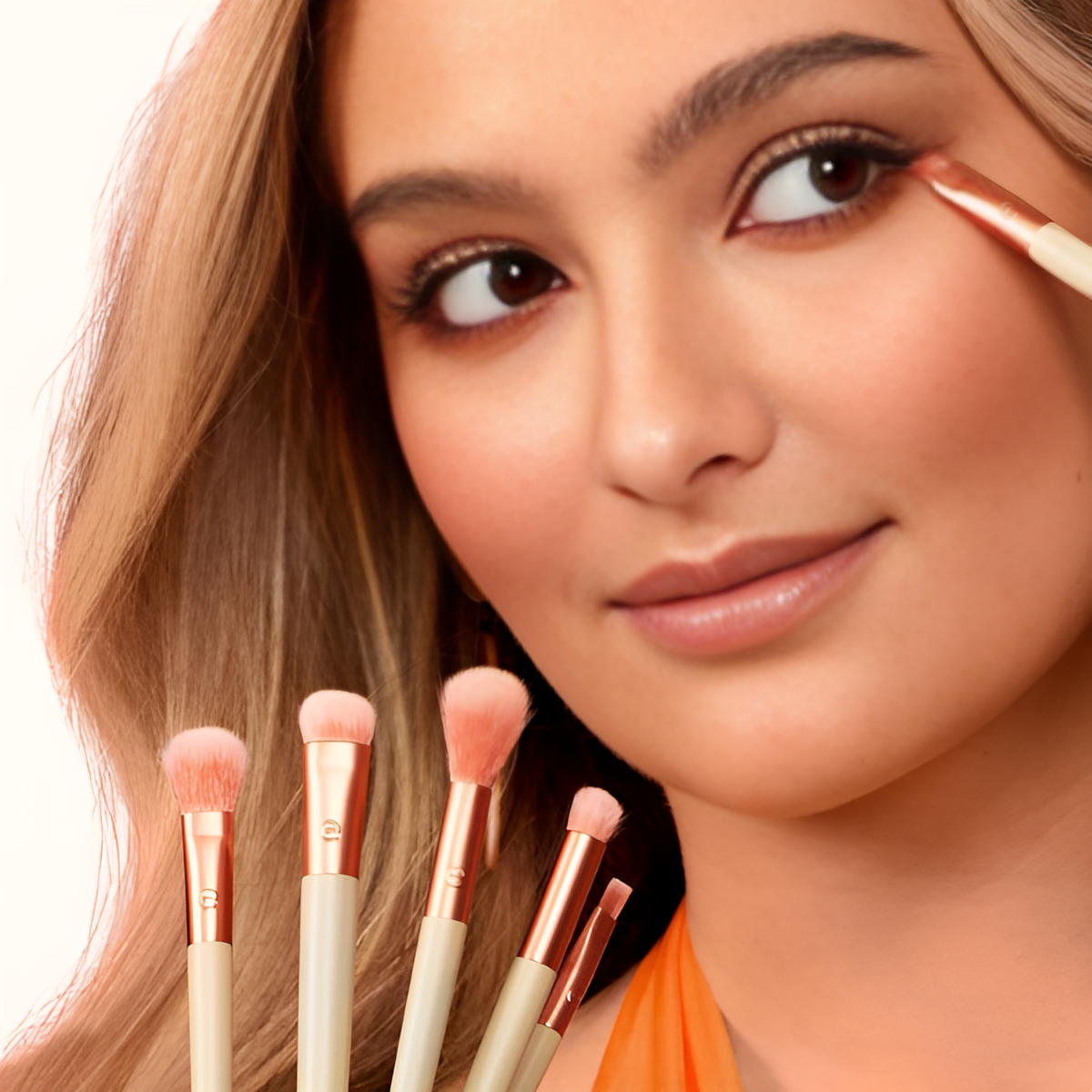 EcoTools 3219 Elements Fiery Eyes Kit - 5-Piece Brush Set for Bold, Smoky Eye Looks with Precision