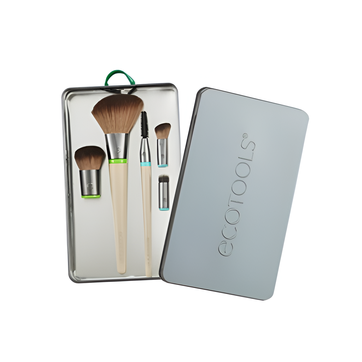 EcoTools 3128 Interchangeables Daily Essentials Total Face Kit – 5-Piece Brush Set for Flawless, Customizable Makeup