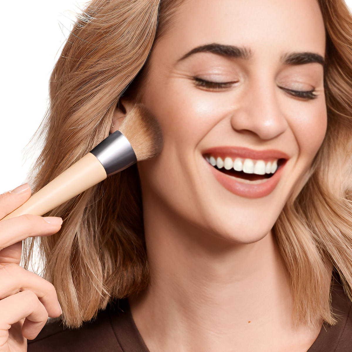 EcoTools 0007 Wrapped In Glow Kit - 7-Piece Vegan Makeup Brush Set for Flawless Glow & Precision Application