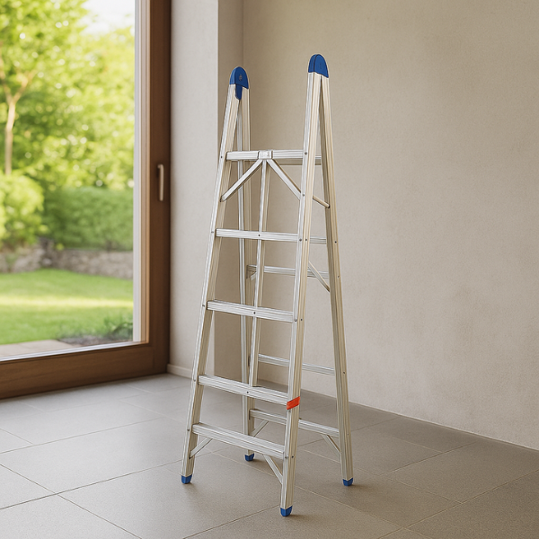 Premium 5-Step Aluminum Folding Ladder – Lightweight, Anti-Slip, Rust-Proof