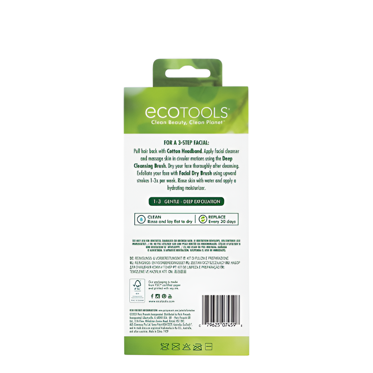 EcoTools 7459 Cleanse + Prep Kit - Eco-Friendly 3-Piece Skincare Set for Deep Cleansing & Gentle Exfoliation