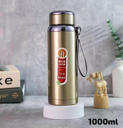 Stainless Steel Vacuum Flask 316 Grade 1000ml – Sports Water Bottle 1 litre – Hot and Cold Thermos