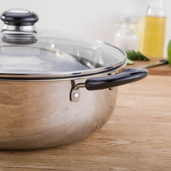 Stainless Steel Hot Pot Inox Casserole – Cookware with Bakelite Handle, Durable Household Cooking Pot ZL0930