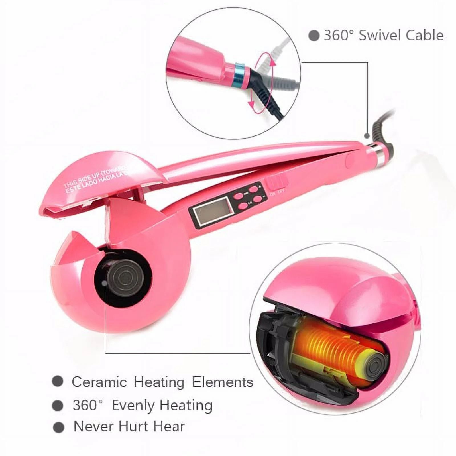 Digital LCD Hair Straightener & Curler with Ion Technology – Quick Heat & Dual Voltage