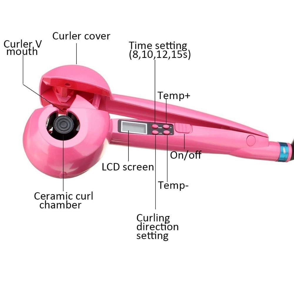 Digital LCD Hair Straightener & Curler with Ion Technology – Quick Heat & Dual Voltage