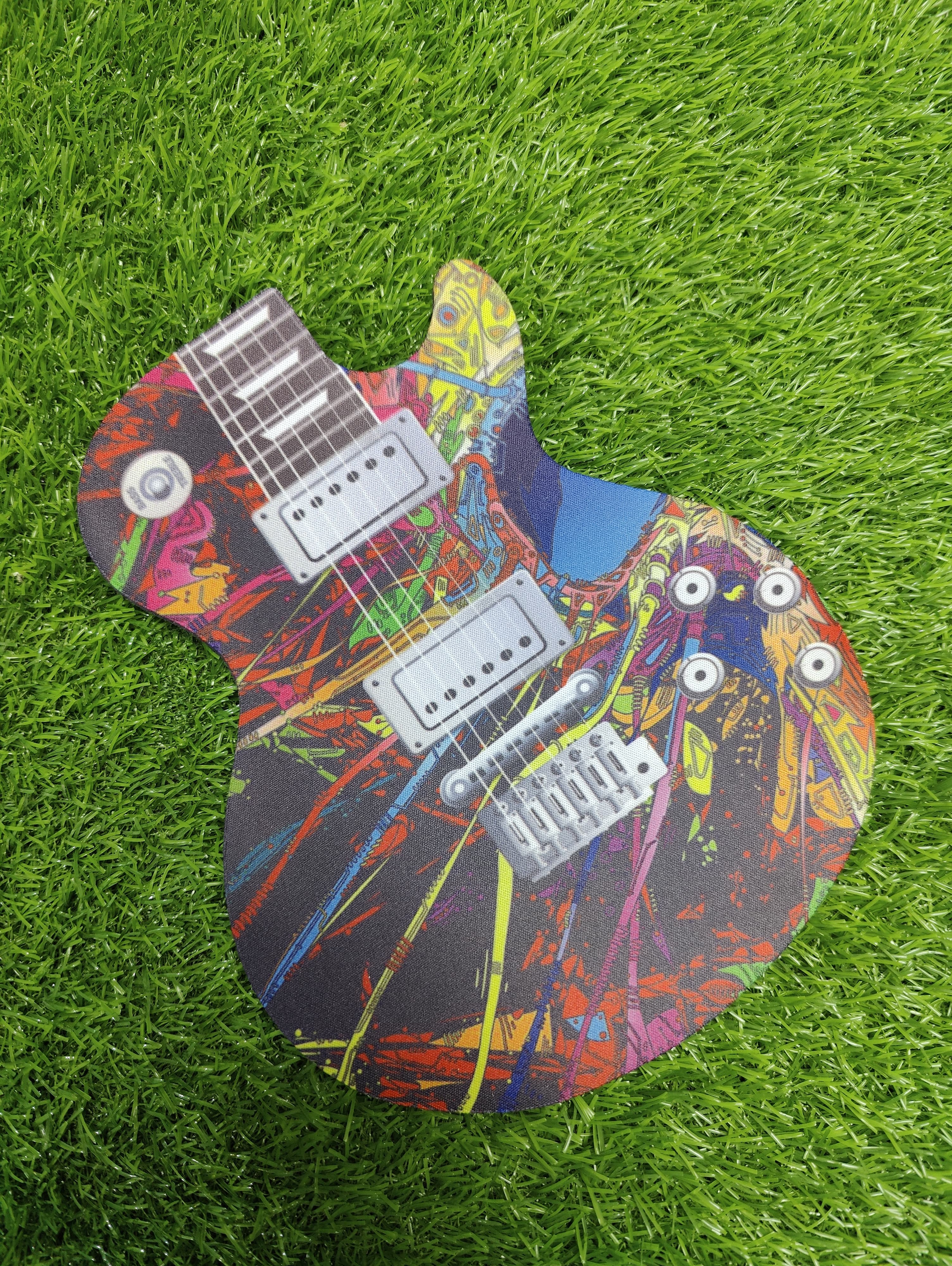 Rockstar Vibes Guitar-Shaped Mouse Pad – Smooth Glide Desk Mat for Music Lovers