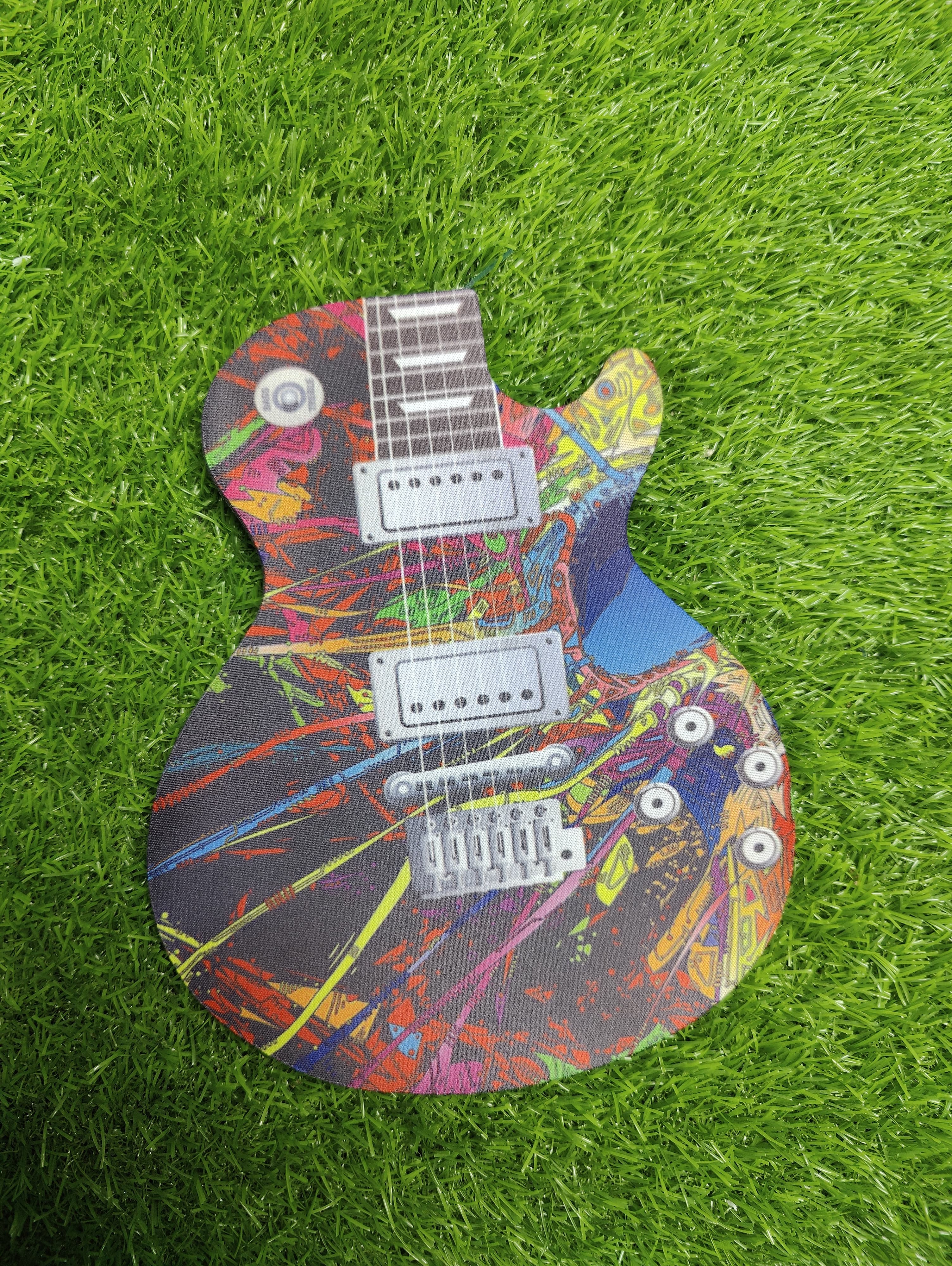 Rockstar Vibes Guitar-Shaped Mouse Pad – Smooth Glide Desk Mat for Music Lovers