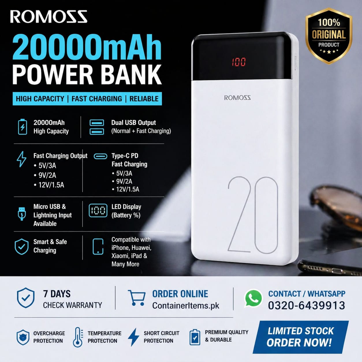 Romoss LT20 20000mAh Power Bank