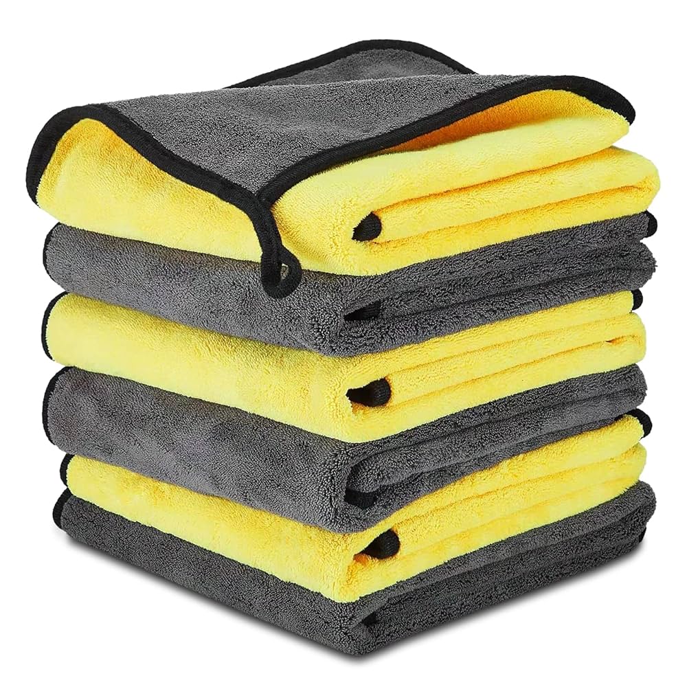 Microfibre Towel (6PCS) Auto Cleaning Auto Soft Cloth Quick Dry Large Soft 30X30CM Car Wash Cloths Home Cleaning Micro Fiber Cloth