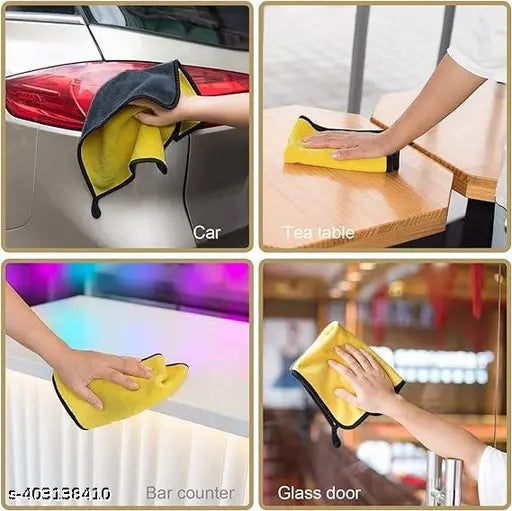 Microfibre Towel (6PCS) Auto Cleaning Auto Soft Cloth Quick Dry Large Soft 30X30CM Car Wash Cloths Home Cleaning Micro Fiber Cloth