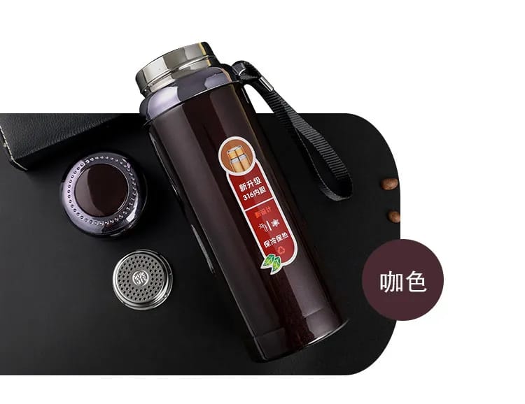 Stainless Steel Vacuum Flask 316 Grade 1000ml – Sports Water Bottle 1 litre – Hot and Cold Thermos