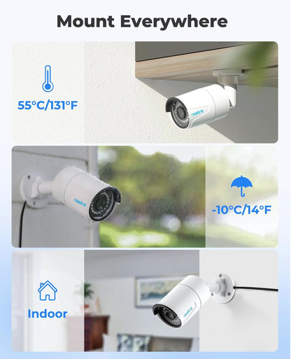 Pack of 4 Reolink Camera RLC-410 5MP PoE Security IP Camera