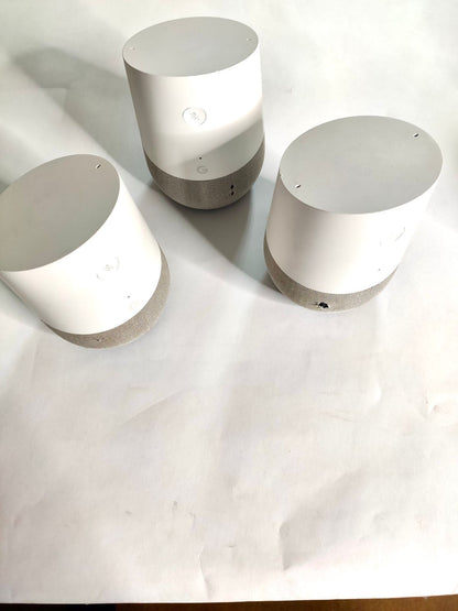 Google Home device promotional torn with original power adopter
