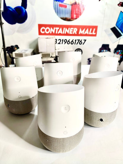 Google Home device promotional torn with original power adopter