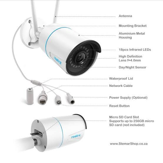 RLC-410W Dual Mode IP Camera – Wireless/Wired | 100ft Night Vision | HD Video