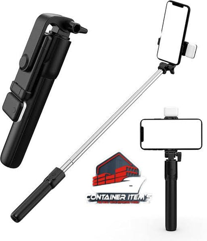 Wireless Selfie Stick R1S Tripod Stand (WITH LED LIGHT)