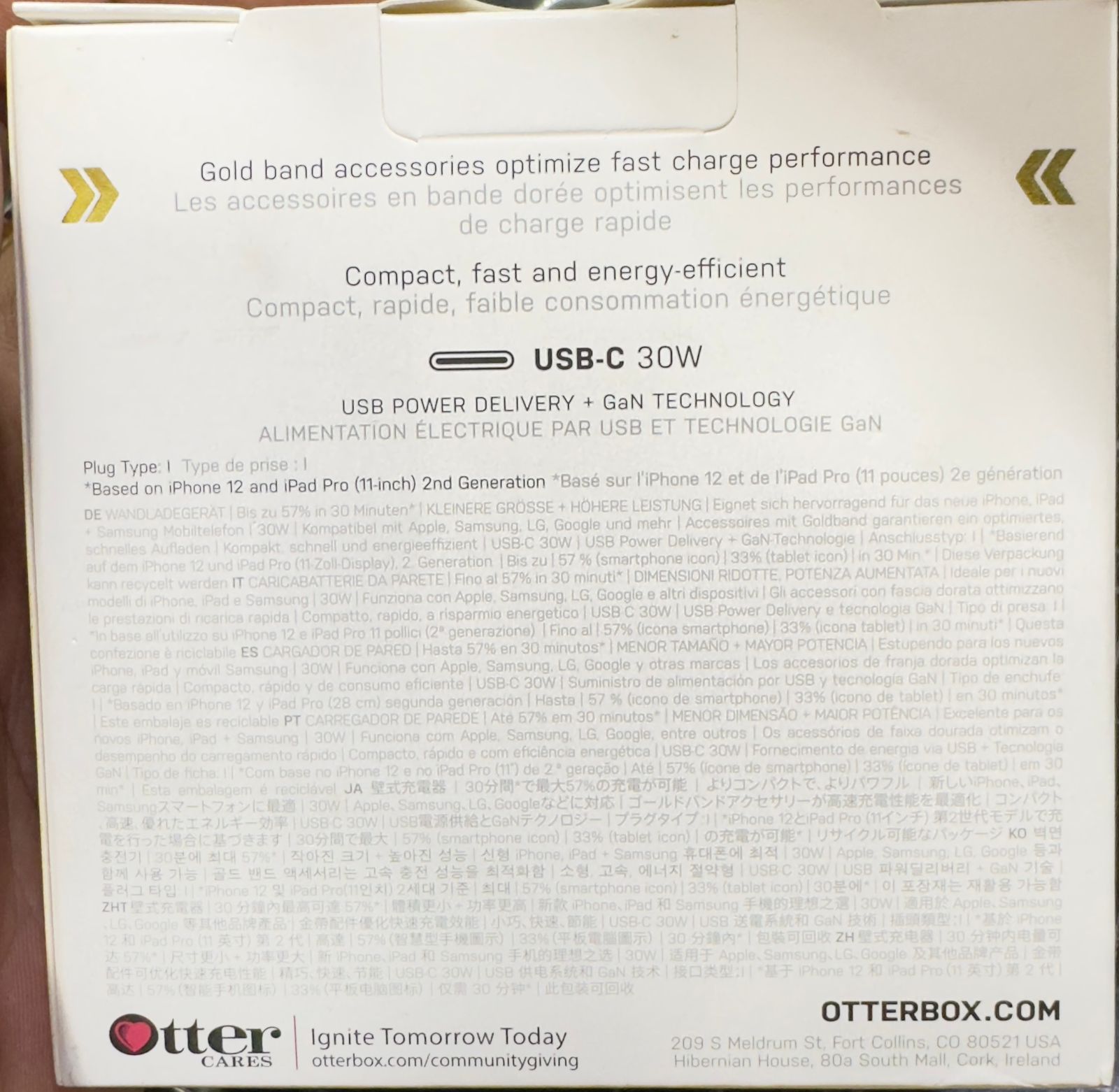 OtterBox 30W USB-C Fast Charger, Power Adapter for iPhone, Samsung, iPad & More