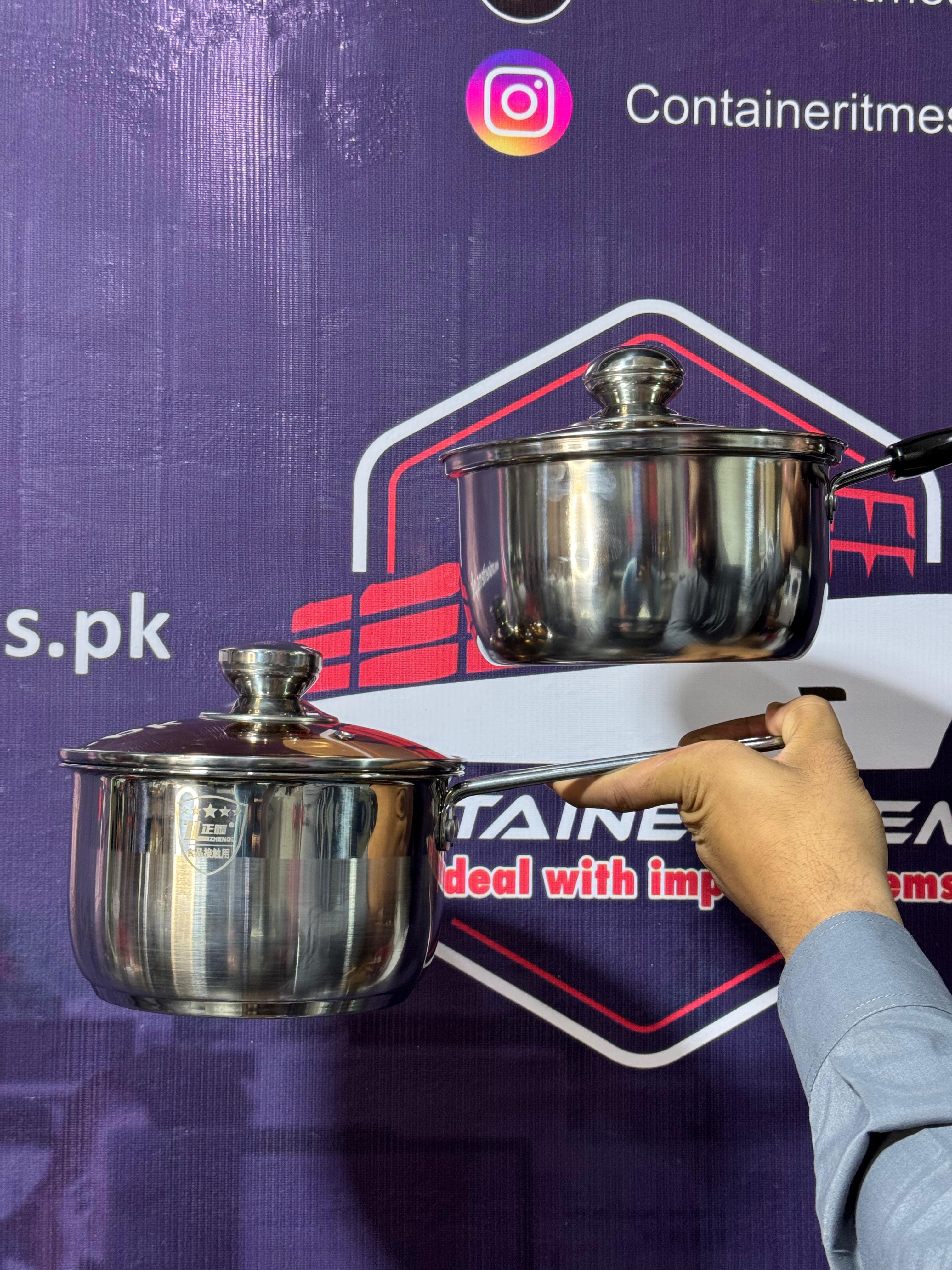Deal 1 Pack of 2 (18cm Milk Pot + 20cm Milk Pot)