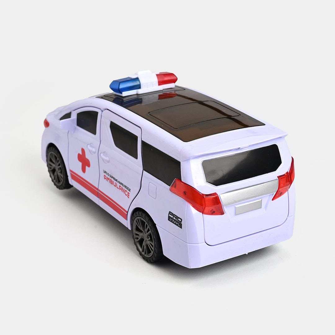 Rotating Ambulance Electric 360 Degree Toy Car with Sound & Light for Kids