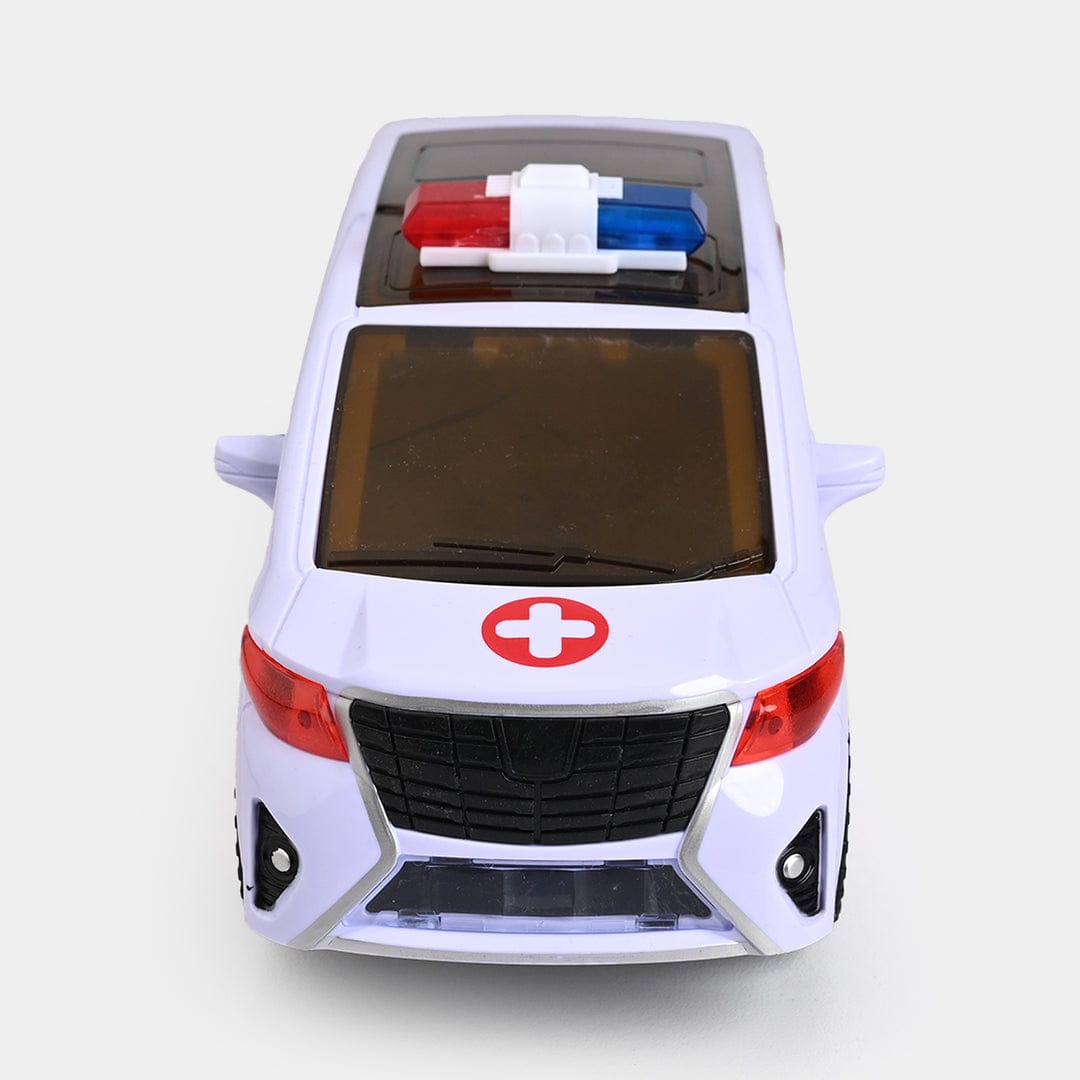 Rotating Ambulance Electric 360 Degree Toy Car with Sound & Light for Kids