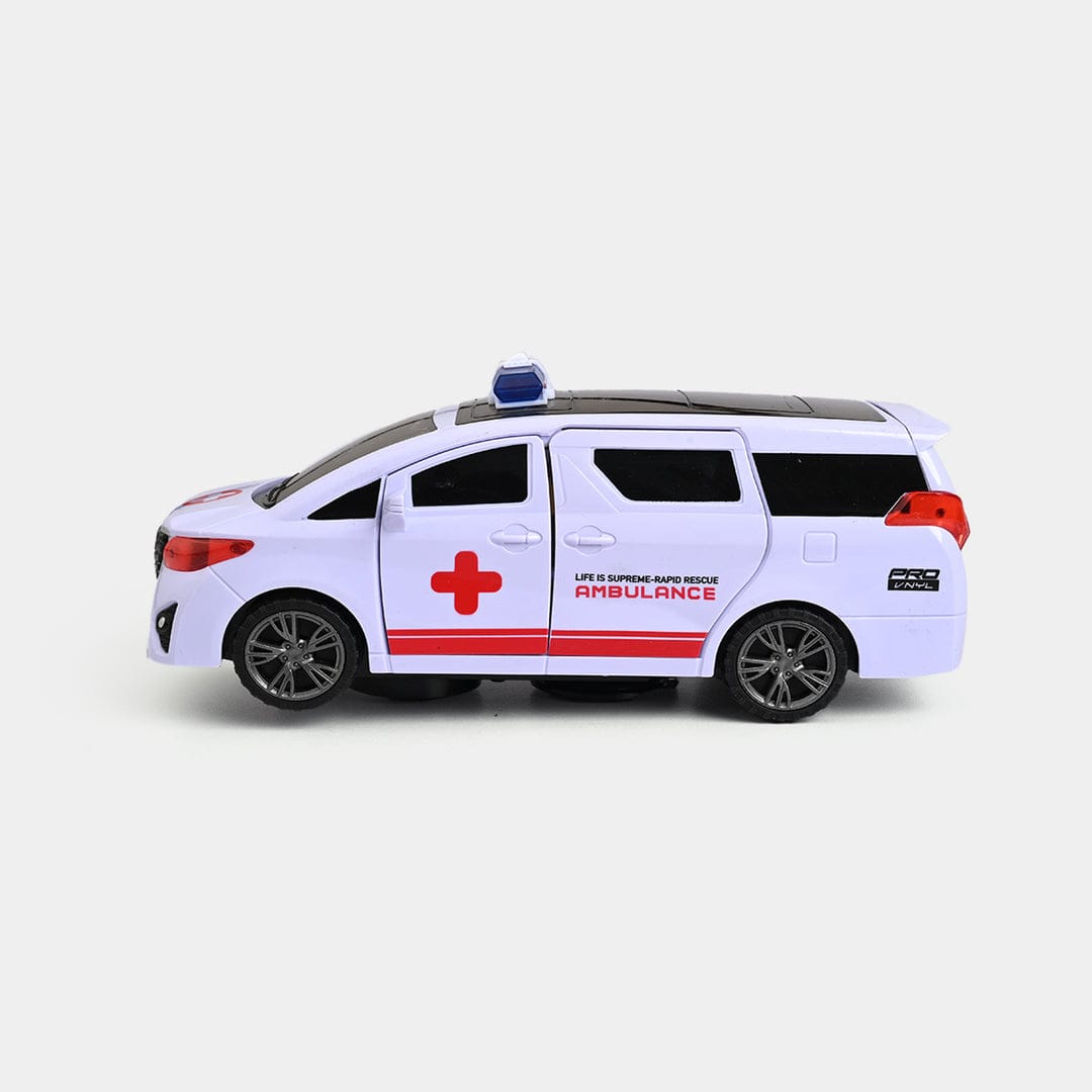 Rotating Ambulance Electric 360 Degree Toy Car with Sound & Light for Kids