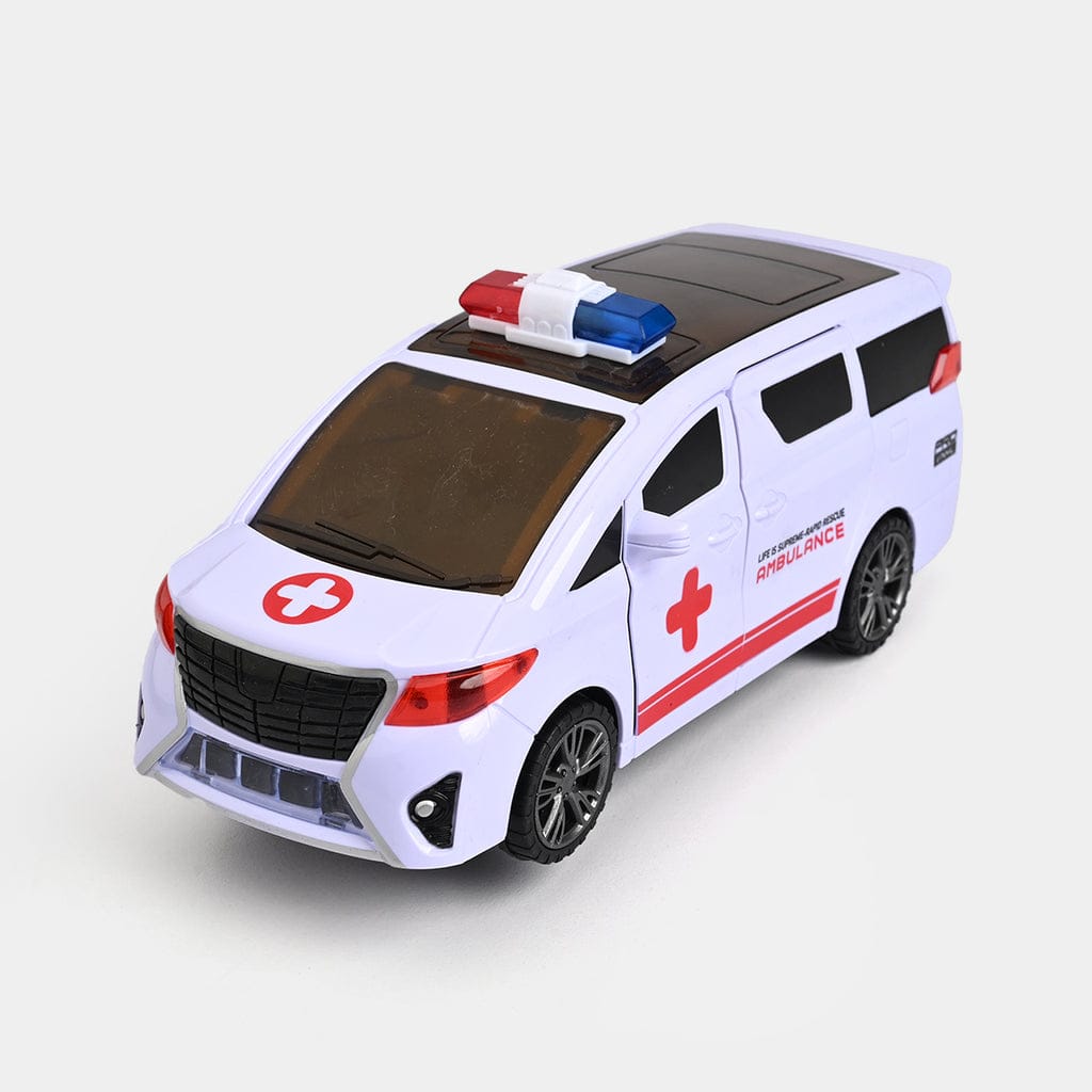 Rotating Ambulance Electric 360 Degree Toy Car with Sound & Light for Kids