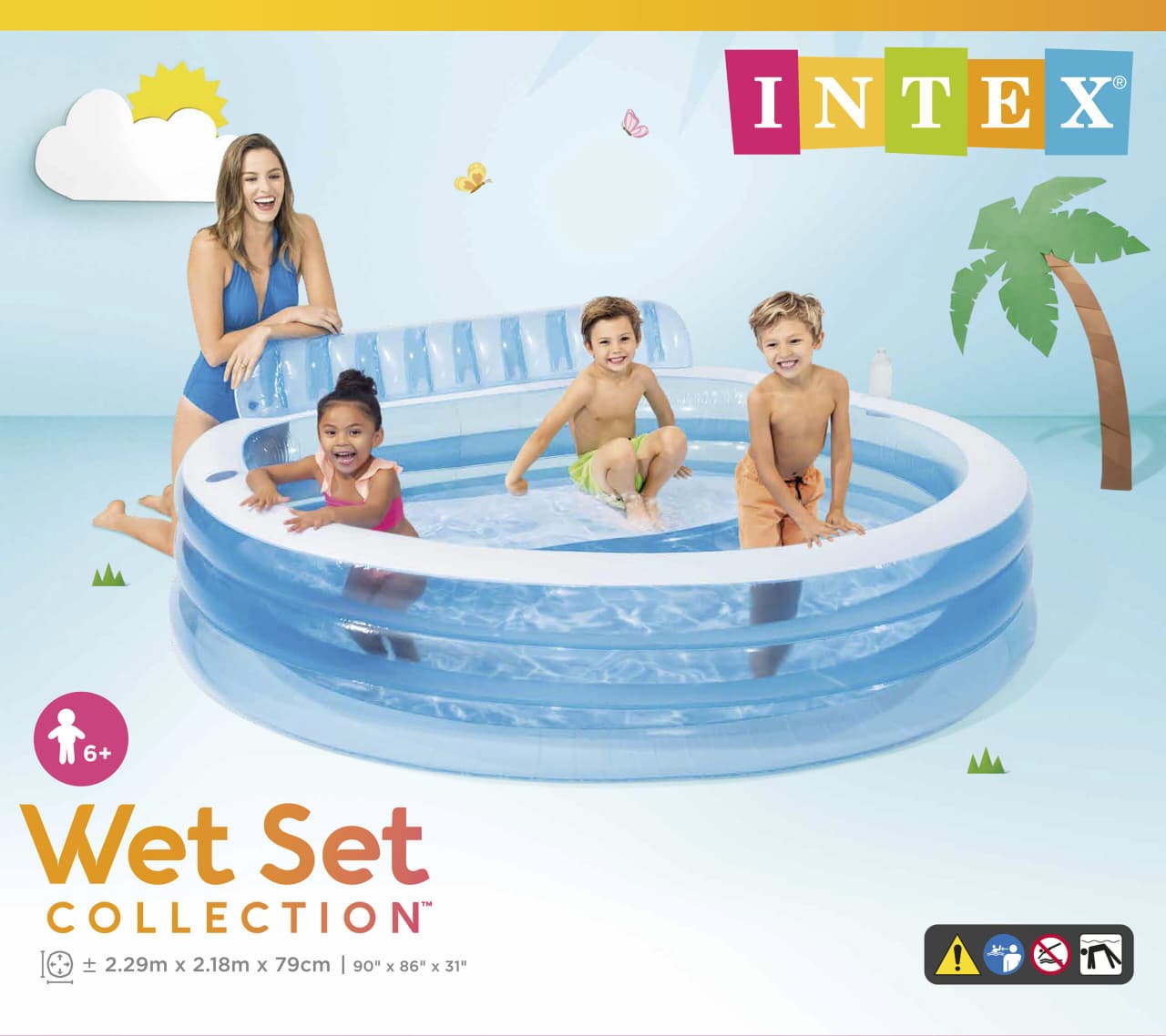 INTEX POOL 7.5FT7.1FT/2.5FT