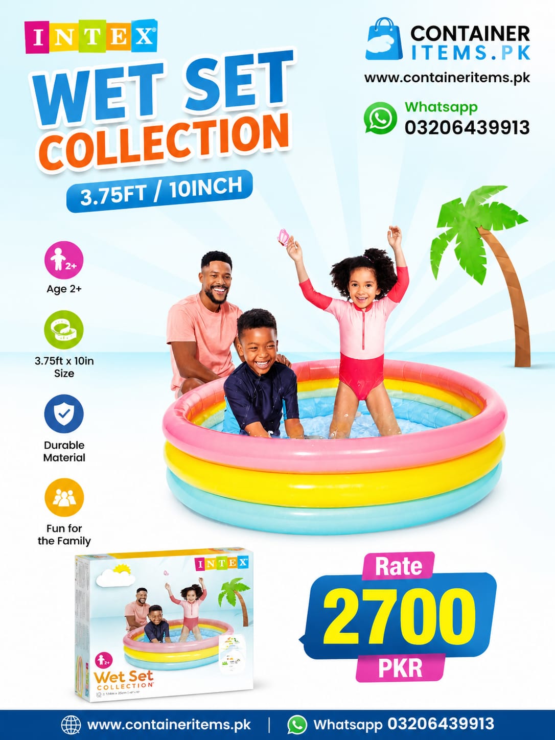 INTEX POOL 3.75FT/10INCH